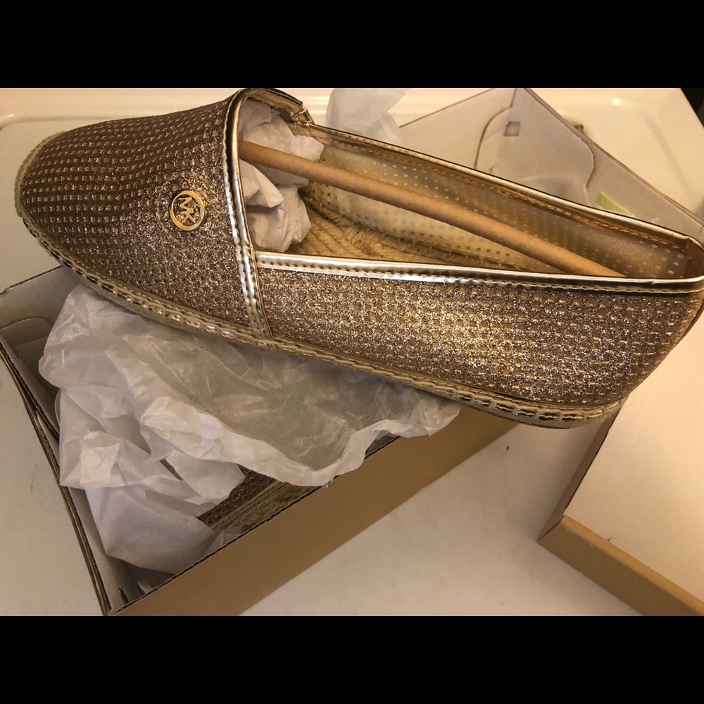 Michael Kors Gold Kendrick Espadrilles 8.5